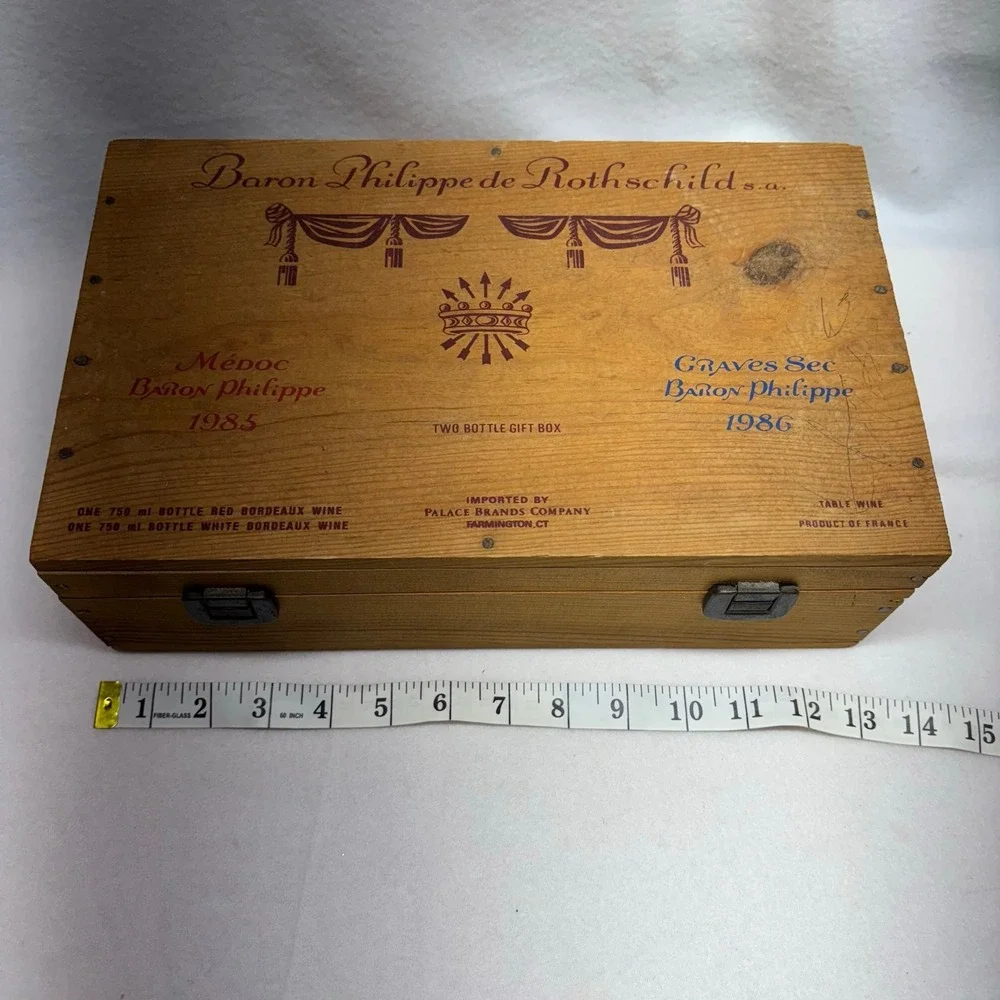 Baron Philippe de Rothschild Wooden Wine Box -‎ Collectible